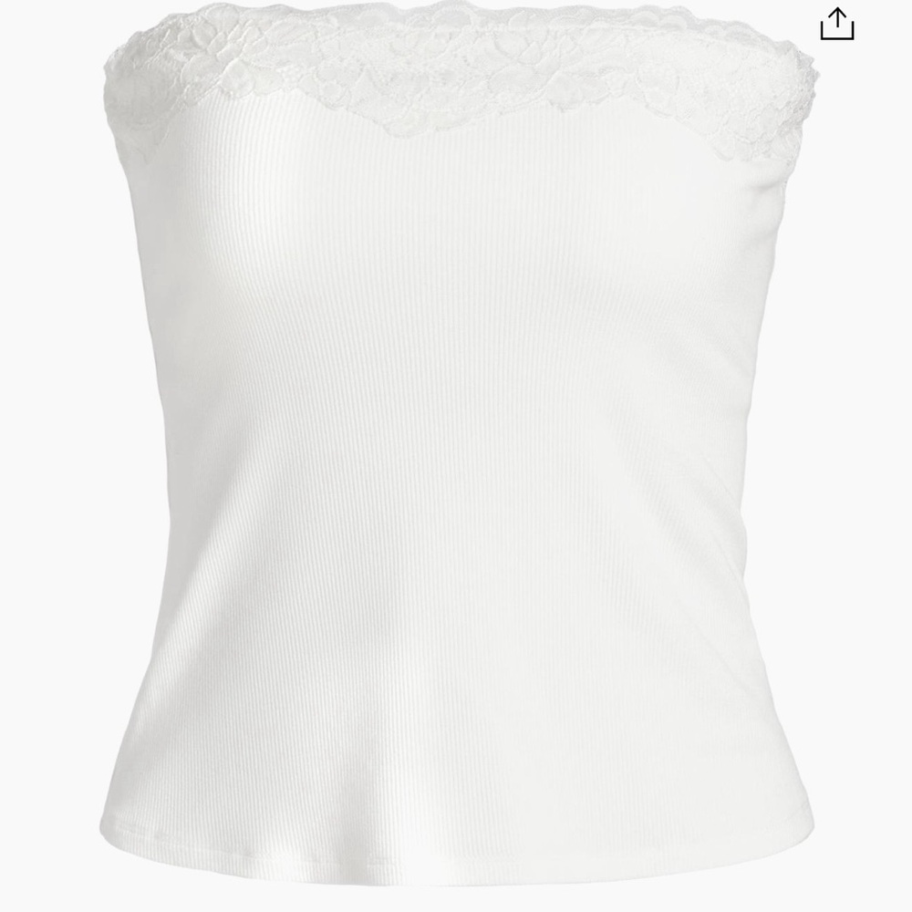 Cami NYC White Lace Trim Camisole